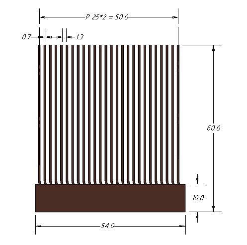 Skived Fin Heatsink for Copper   RX616-054-00