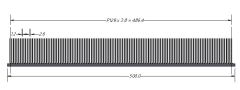 Skived Fin Heatsink for Aluminum   RX616-043-00
