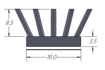 Forging  Pin Heatsink for AL    RX602-124-00