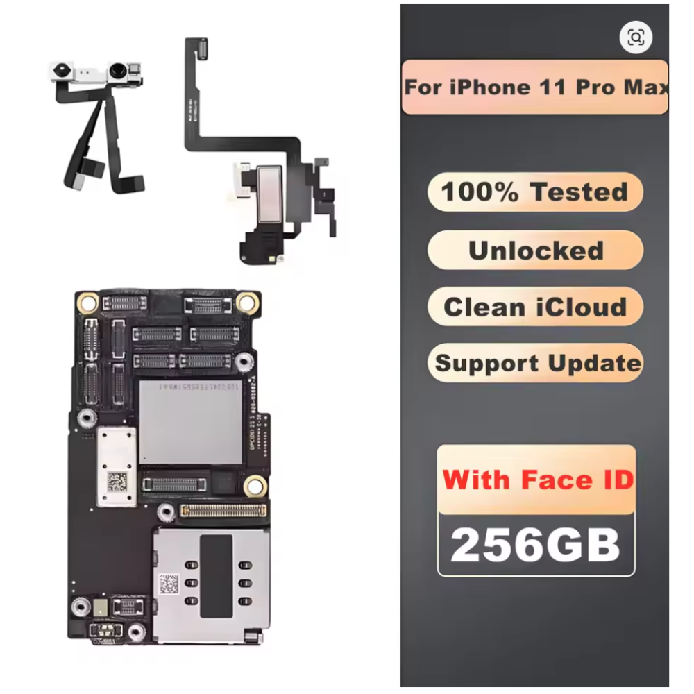 iPhone 11 Pro Max Mainboard Unlocked Logic Board No iCloud Support Update Motherboard For iPhone 11 / 11 Pro