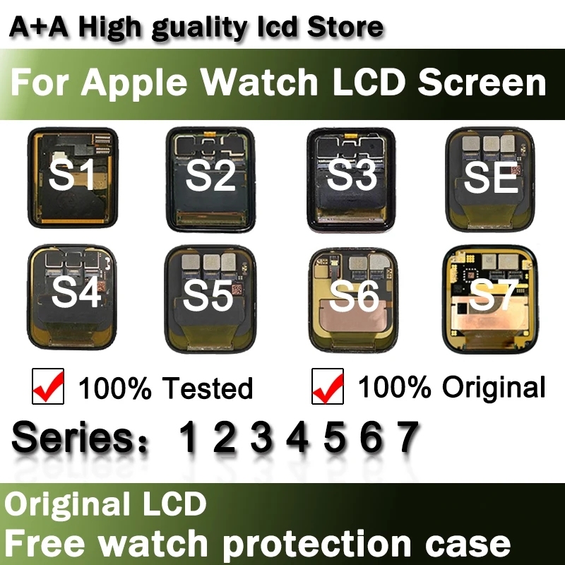 Apple Watch Series 1 2 3 4 5 6 7 8 9 SE SE2 38/42/40/44/41/45mm Touch Glass Lcd Display Screen Digitizer Assembly