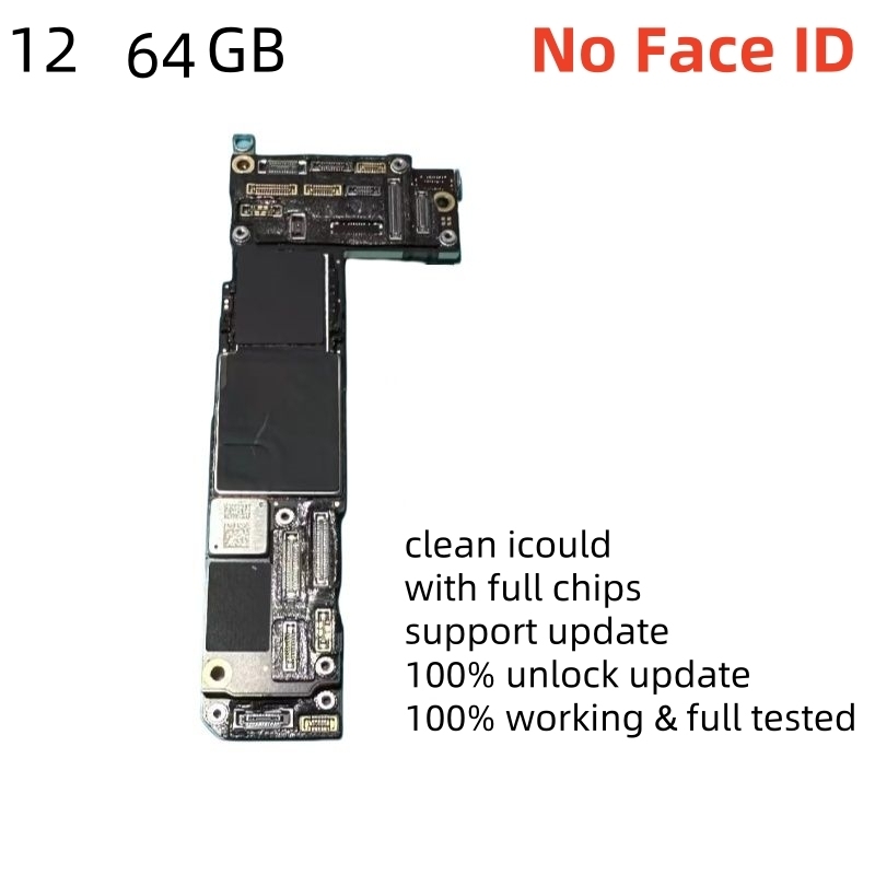 Fully Tested Authentic Motherboard For iPhone 12 Pro Max 128g/256g Unlocked Mainboard With Face ID Cleaned iCloud Fast Shipping