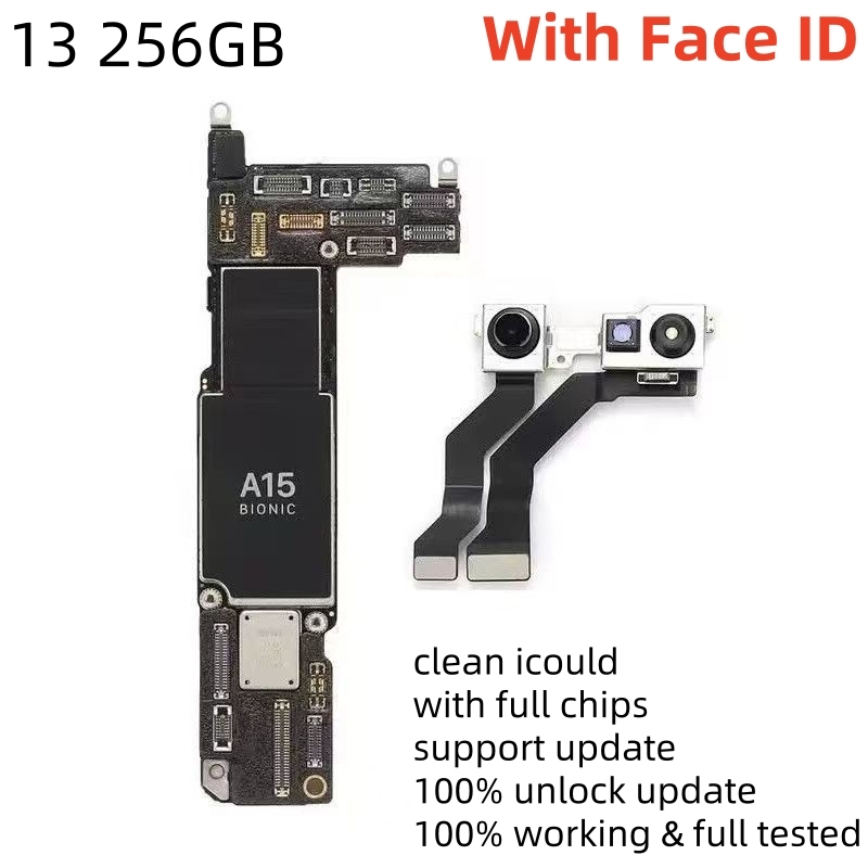 Fully Tested Authentic Motherboard For iPhone 13 Pro Max 128g/256g Unlocked Mainboard With Face ID Cleaned iCloud Fast Shipping