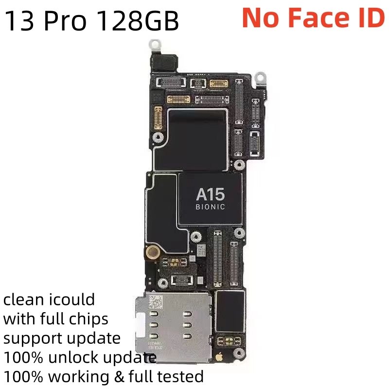 Fully Tested Authentic Motherboard For iPhone 13 Pro Max 128g/256g Unlocked Mainboard With Face ID Cleaned iCloud Fast Shipping