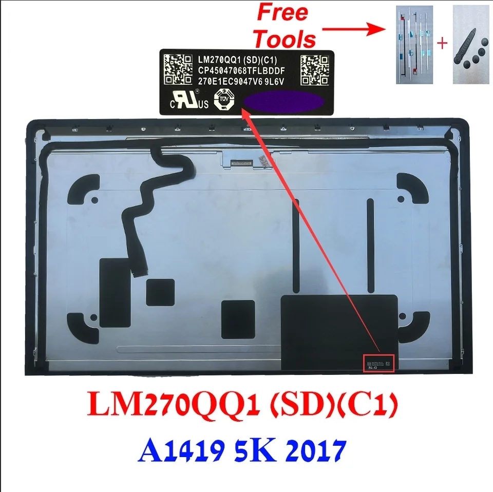 iMac 27" A1419 5K Full LCD Screen Display Assembly LM270QQ1(SD)(C1) SD C1 SDC1 SD A1 A2 B1 E1 EMC 3070 MNE92 MNEA2 MNED2