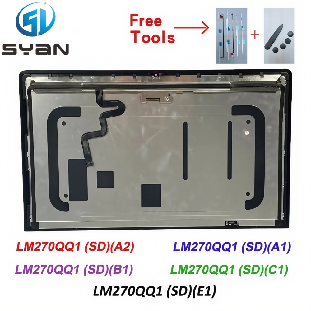 iMac 27" A1419 5K Full LCD Screen Display Assembly LM270QQ1(SD)(C1) SD C1 SDC1 SD A1 A2 B1 E1 EMC 3070 MNE92 MNEA2 MNED2