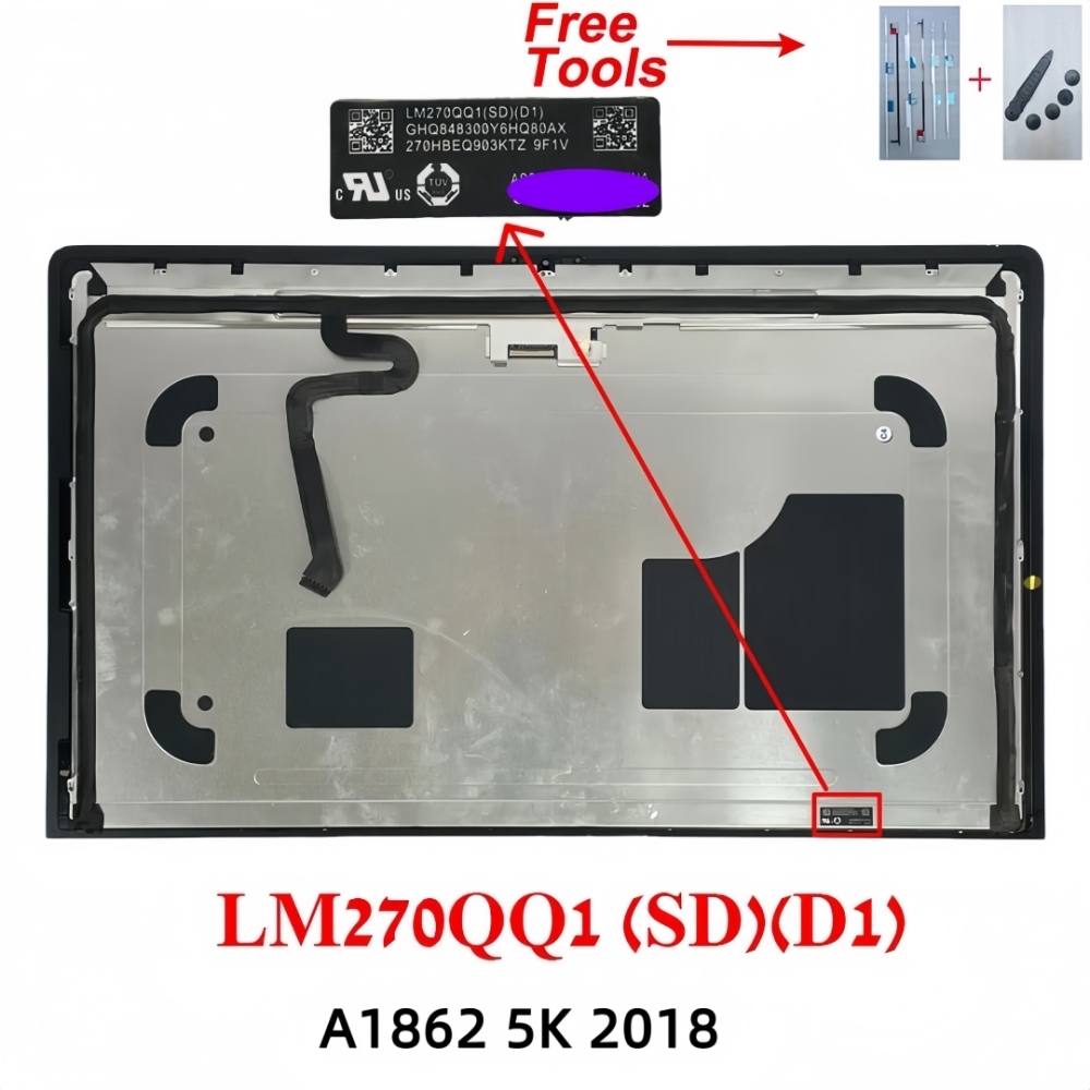 Original LM270QQ1-SDD1 LM270QQ1 SDD1 For iMac Pro A1862 27-inch 5K 2017 Year 5120X2880 EMC 3144 MQ2Y2 LCD Screen Display HBM2
