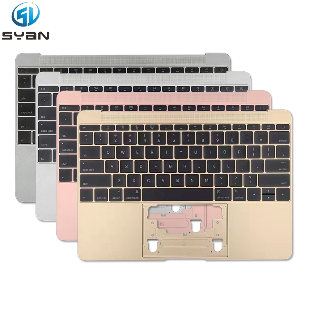 Original A1534 Topcase with US Keyboard 2015 2016 2017 For Macbook 12" A1534 Top Case Keyboards Backlit Grey Silver Gold Pink