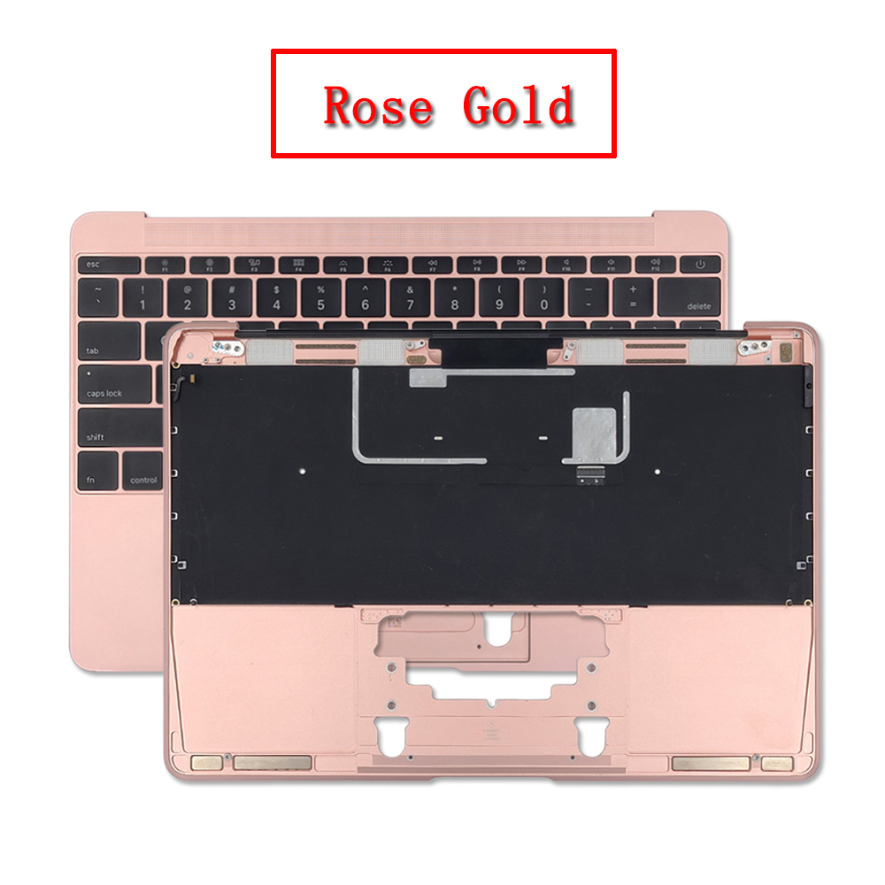 Original A1534 Topcase with US Keyboard 2015 2016 2017 For Macbook 12" A1534 Top Case Keyboards Backlit Grey Silver Gold Pink
