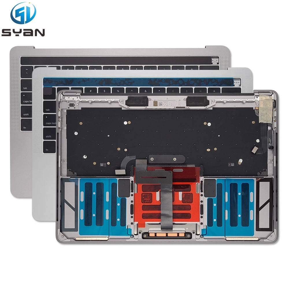 Macbook Pro Retina 13.3" 2016 2017 A1706 Top case with keyboard backlight trackpad cable touch bar silver grey topcase
