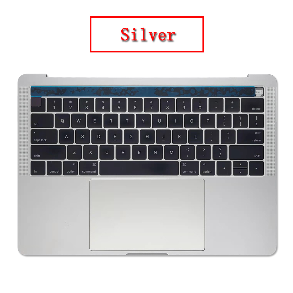 Macbook Pro Retina 13.3" 2016 2017 A1706 Top case with keyboard backlight trackpad cable touch bar silver grey topcase