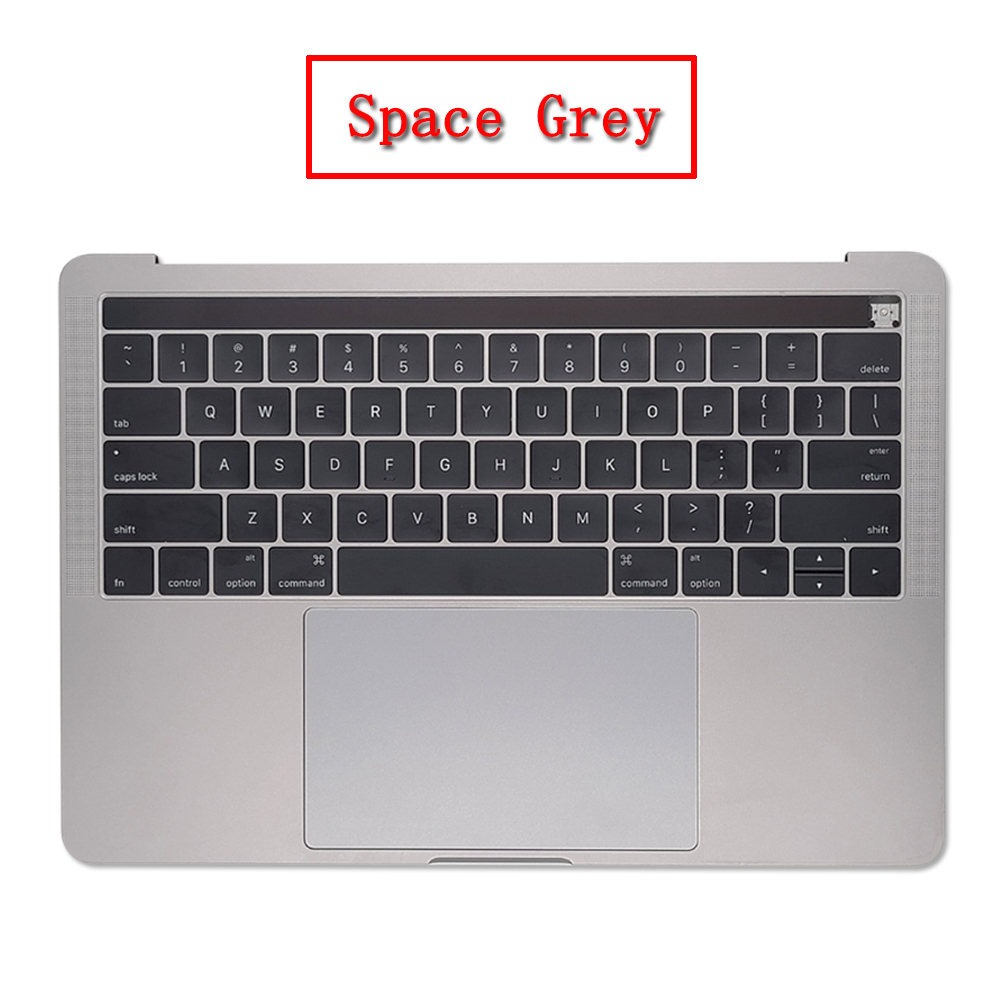 Macbook Pro Retina 13.3" 2016 2017 A1706 Top case with keyboard backlight trackpad cable touch bar silver grey topcase