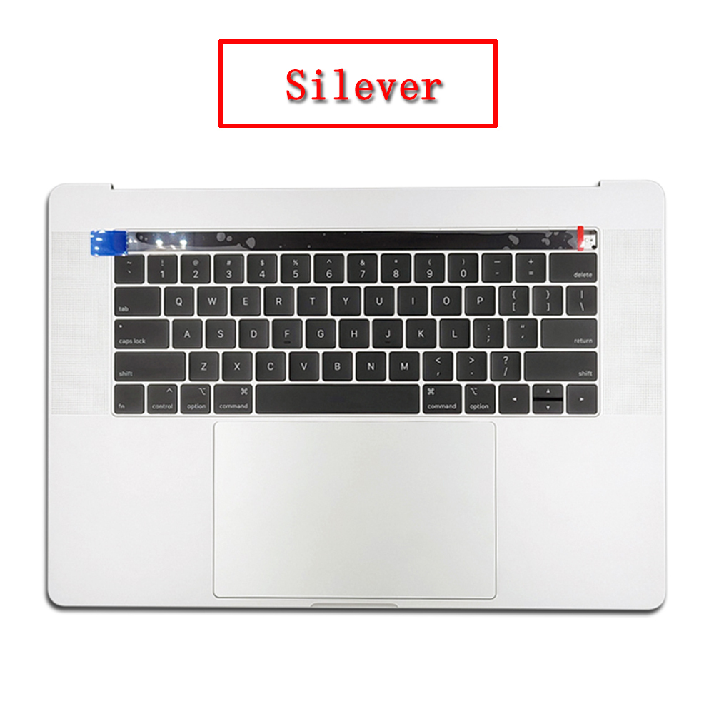 Macbook Pro Retina 15.4" 2016 2017 A1707 Top case with keyboard backlight trackpad cable touch bar silver grey topcase