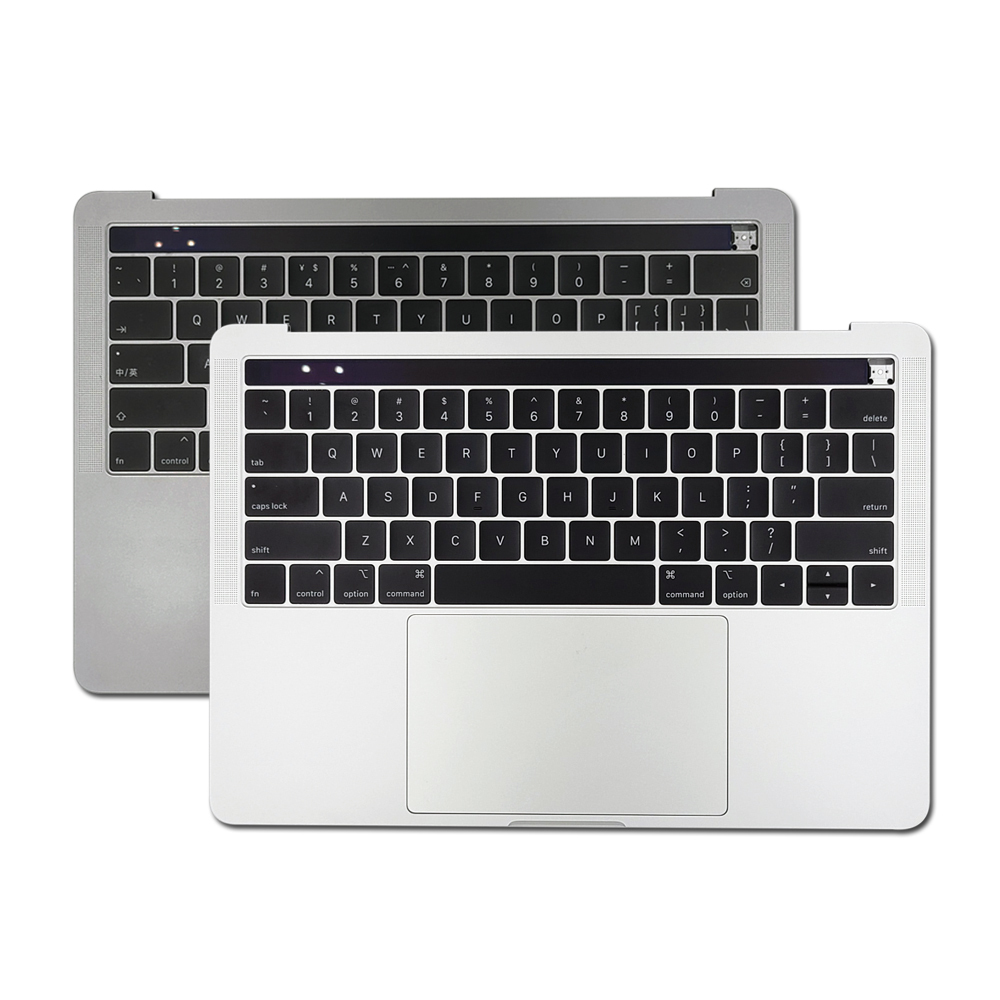 Macbook Pro Retina 13.3" 2018 A1989 Top case with keyboard backlight trackpad cable touch bar silver grey topcase