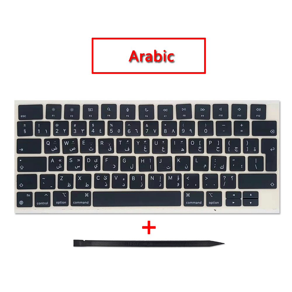 20 Set Replacement Key Cap Black US UK For MacBook Air Retina M2 M3 M4 13" 15" A2681 A2941 A3113 A3114 A3240 A3241 Keycaps Clips