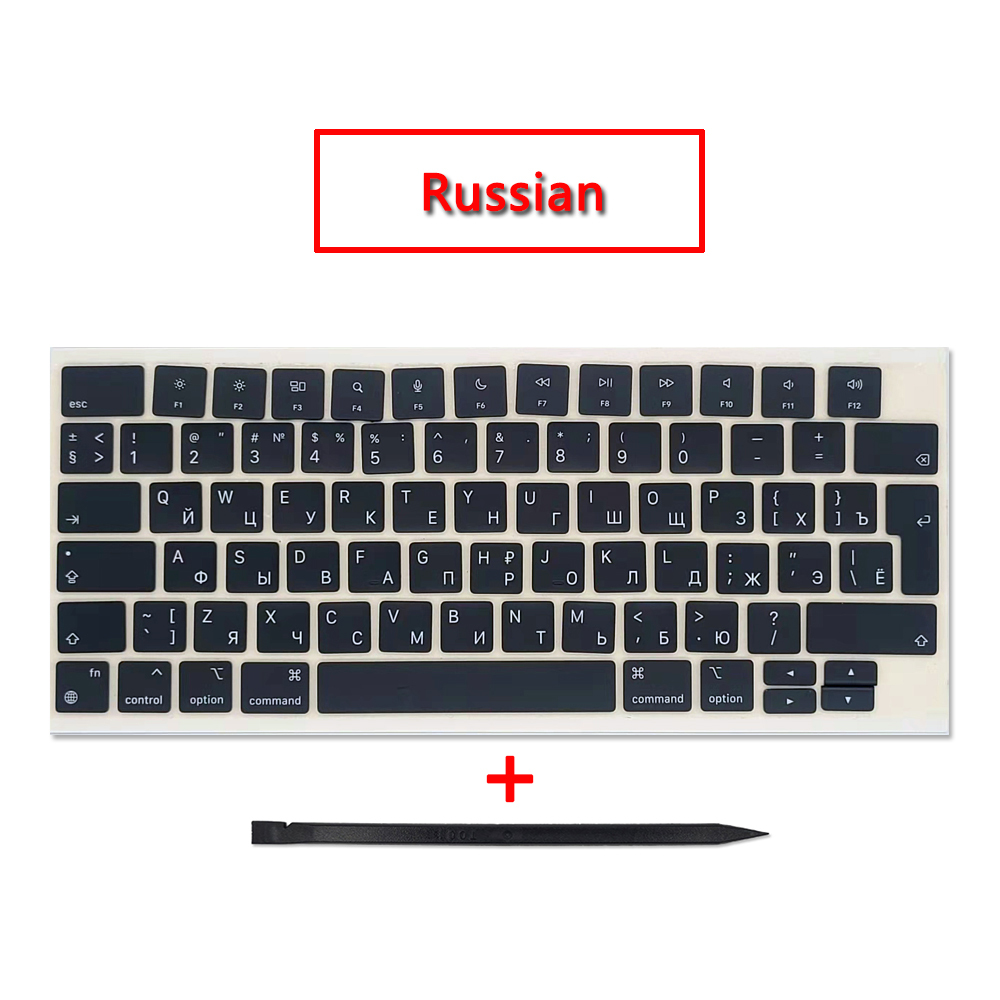 20 Set Replacement Key Cap Black US UK For MacBook Air Retina M2 M3 M4 13" 15" A2681 A2941 A3113 A3114 A3240 A3241 Keycaps Clips