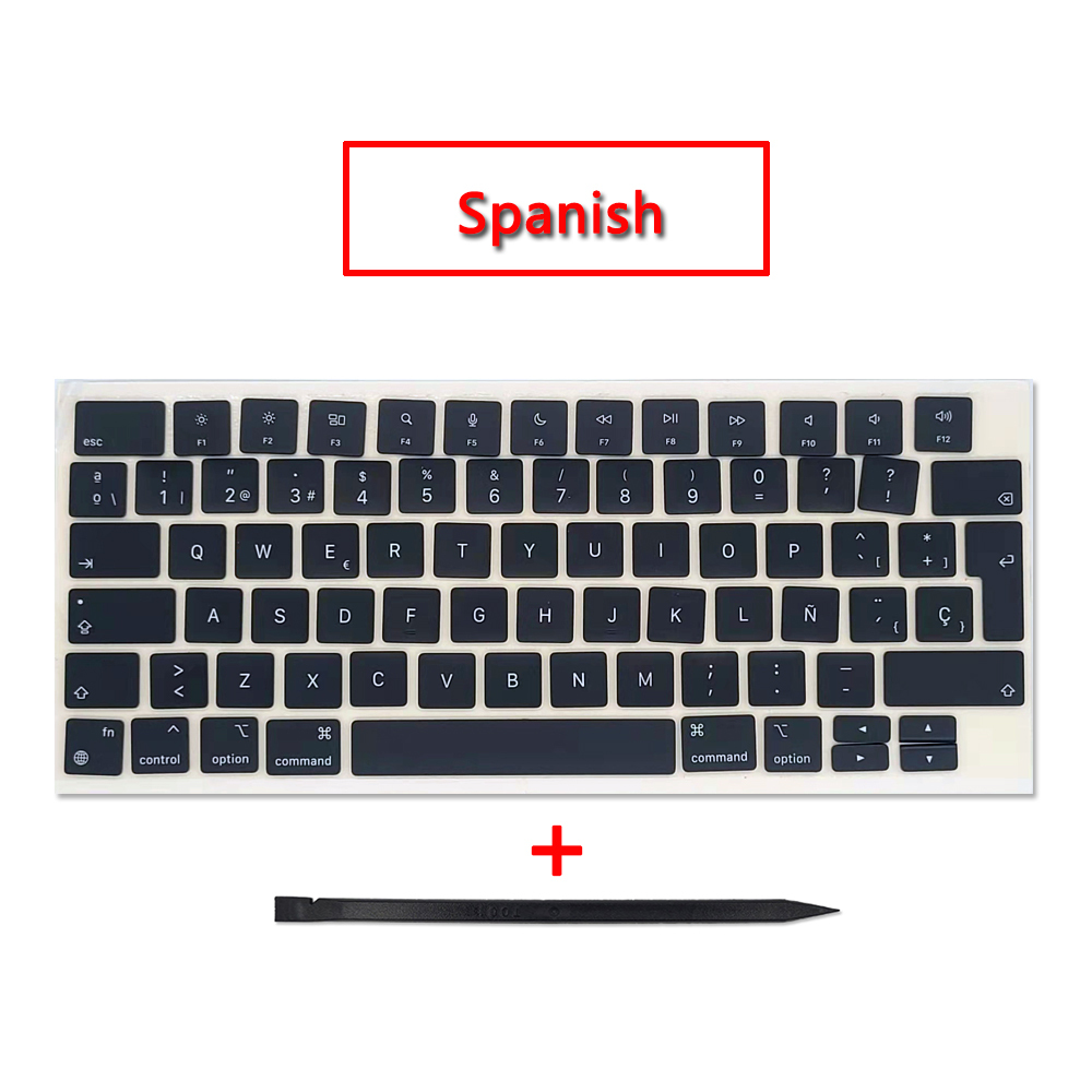 20 Set Replacement Key Cap Black US UK For MacBook Air Retina M2 M3 M4 13" 15" A2681 A2941 A3113 A3114 A3240 A3241 Keycaps Clips