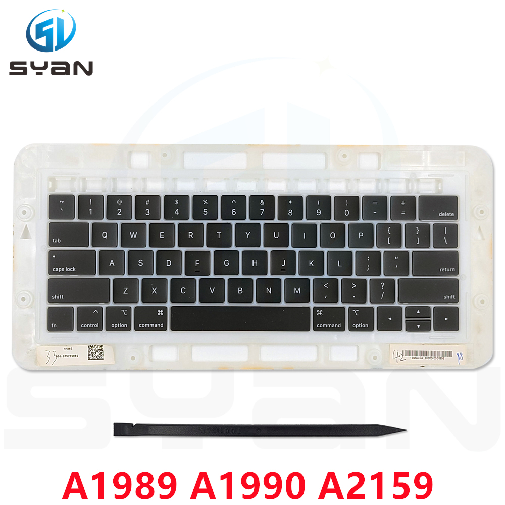 20 set macbook pro retina 13" 15" keycaps replacement A1989 A1990 A2159 keys key caps keycap keyboard backlight