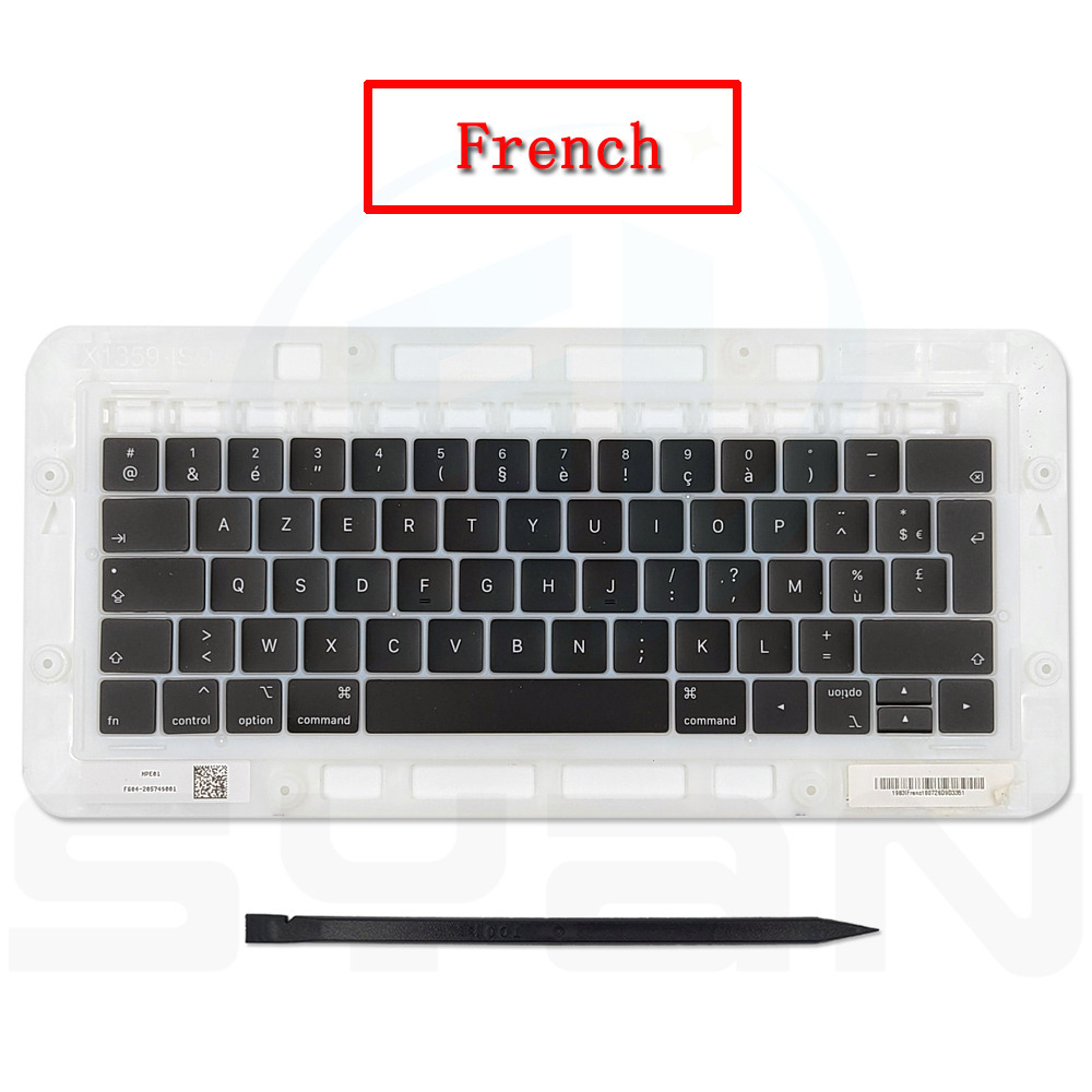 20 set macbook pro retina 13" 15" keycaps replacement A1989 A1990 A2159 keys key caps keycap keyboard backlight