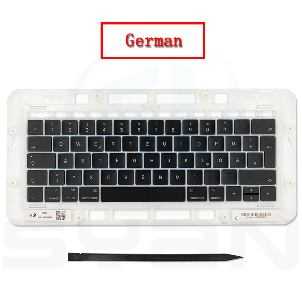 20 set macbook pro retina 13" 15" keycaps replacement A1989 A1990 A2159 keys key caps keycap keyboard backlight