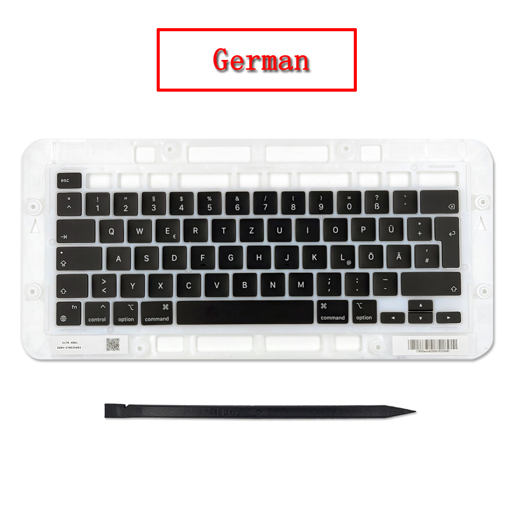 20 set Laptop A2338 Keycap Keys key Cap Keyboard Russian RU US UK French Spain Germany Italy For Macbook Pro Retina 13" M1 M2