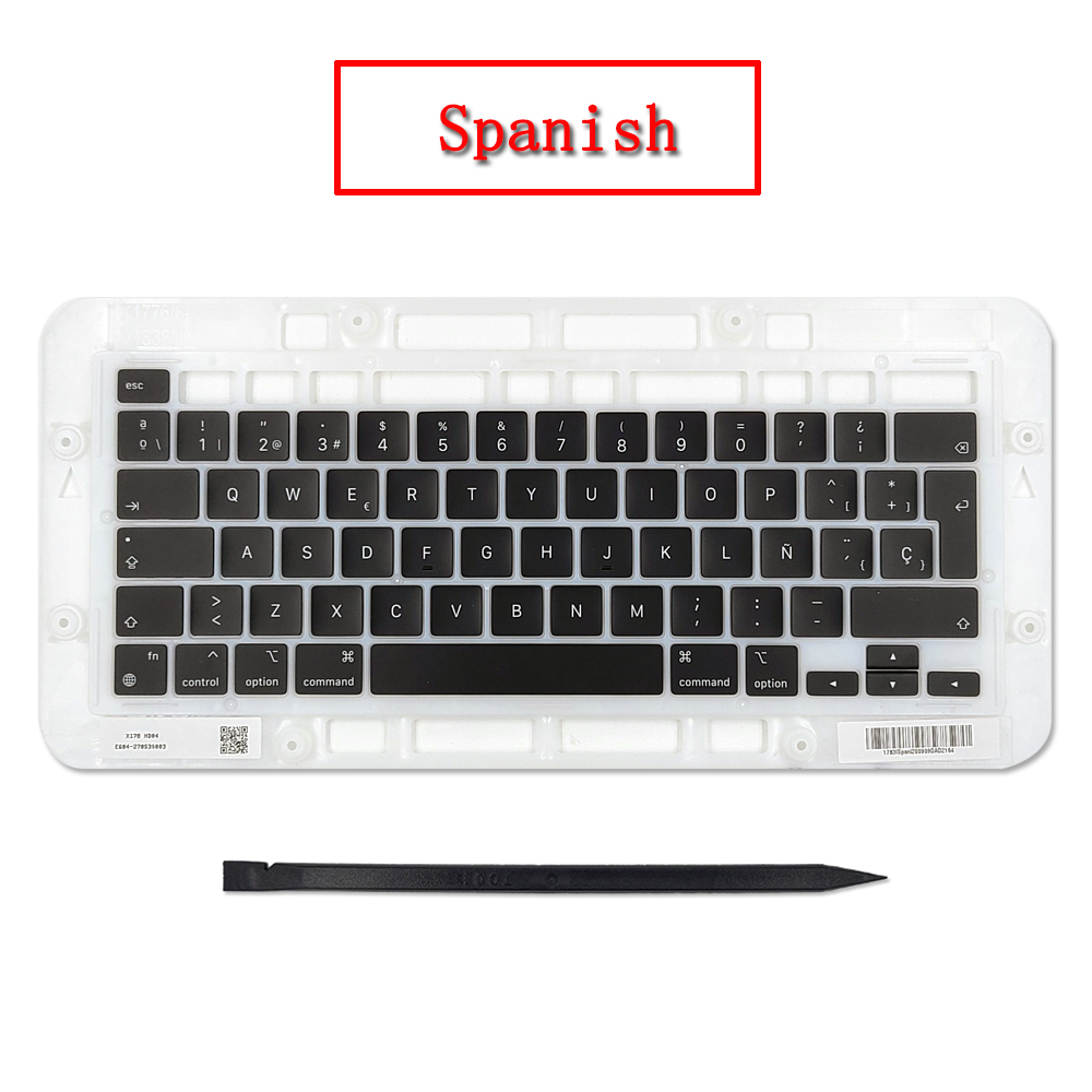 20 set Laptop A2338 Keycap Keys key Cap Keyboard Russian RU US UK French Spain Germany Italy For Macbook Pro Retina 13" M1 M2