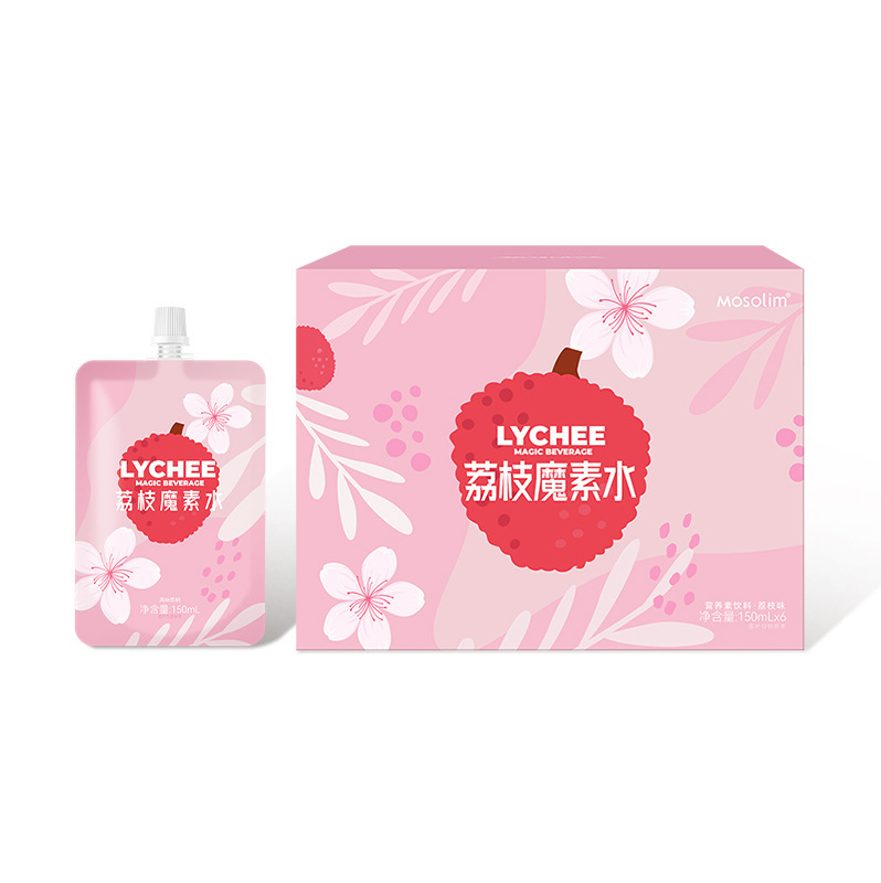 荔枝魔素水营养素饮品0脂肪0卡糖维生素吸嘴袋植物液体饮