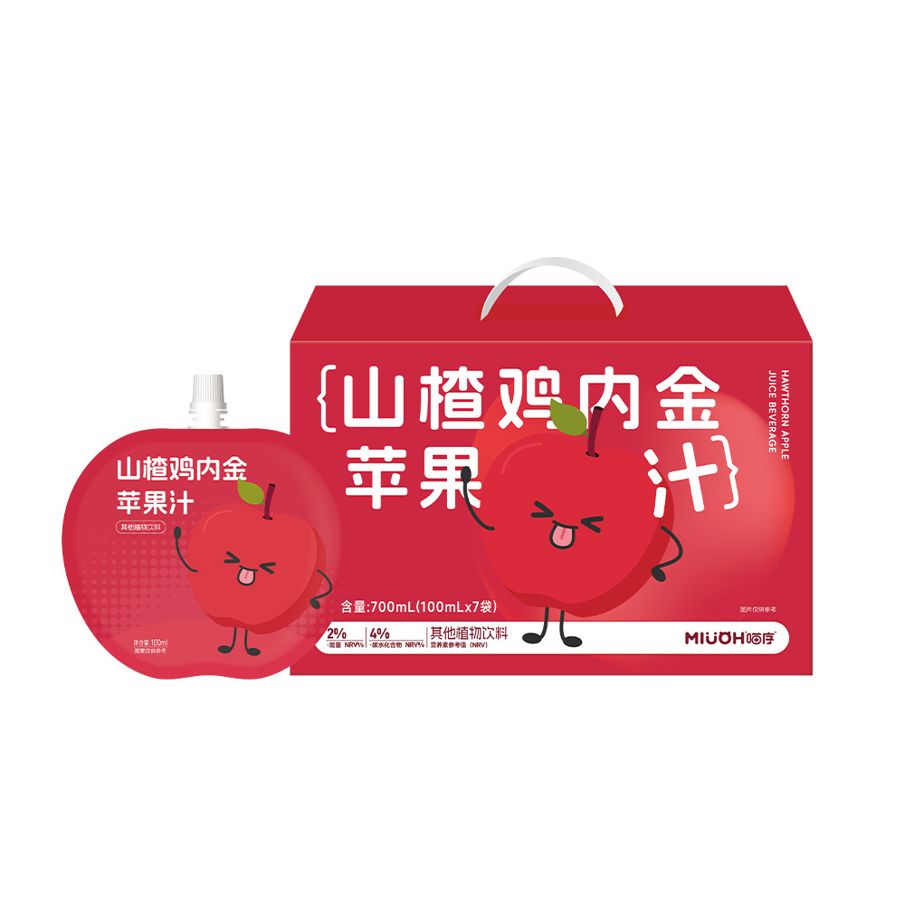 牛脾肽山楂鸡内金饮料药食同源可吸酸甜果汁植物饮品吸嘴袋