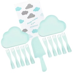 Cloud Plate cake tableware set: Available in five-person and ten-person portions