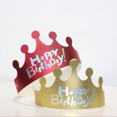 Birthday hat: Available in multiple colors and styles