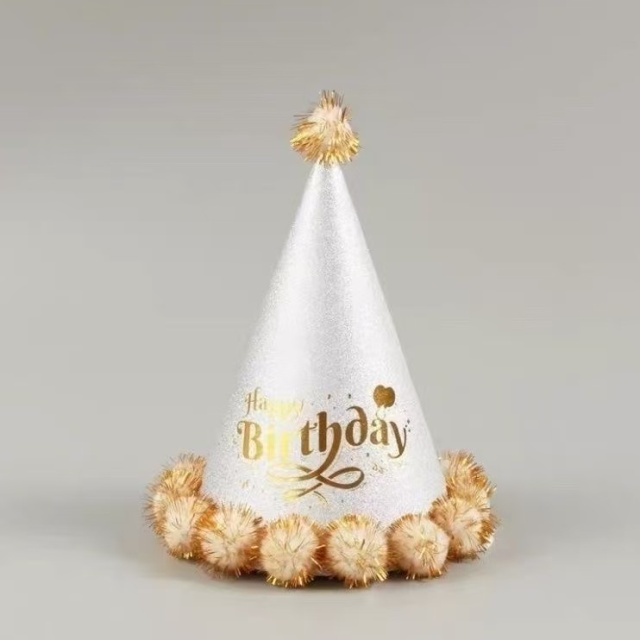 A variety of styles of party hats