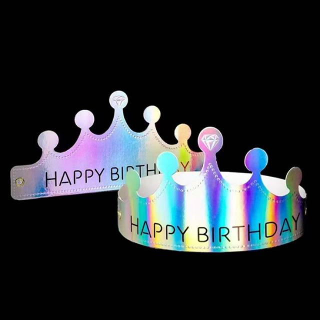 Birthday hat: Available in multiple colors and styles