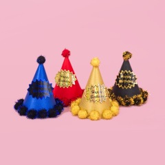 A variety of styles of party hats