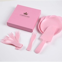 Water drop plate cake tableware: Available in five-person and ten-person portions