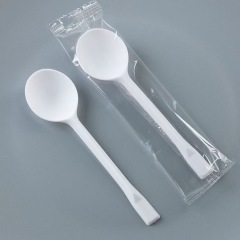 Plastic spoons are very convenient for eating