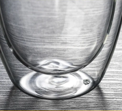 Factory Direct Custom Heat-resistant Juice High Borosilicate Double Wall Glass Coffee Drinking Cup With Bamboo/glass Lid