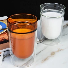 Glass Milk Carton Cup Microwavable 12 Oz Cute Milk Cups Mini Creamer Container  Breakfast Mug Glas