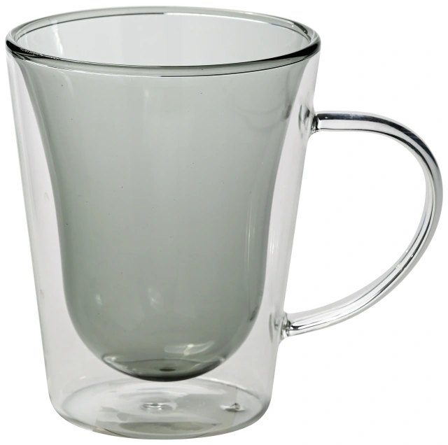 Unique Design Heat Resistant Double Wall High Borosilicate Glass Cup With Handle Drink Coffee Tea Milk Mug