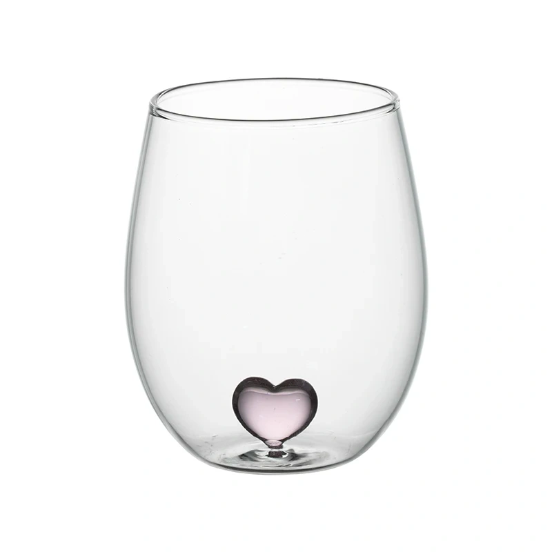Custom Handmade Color 3D Animal Fruit Christmas Icon Egg Shape Glass Cup 500ml Juice Drink Cup