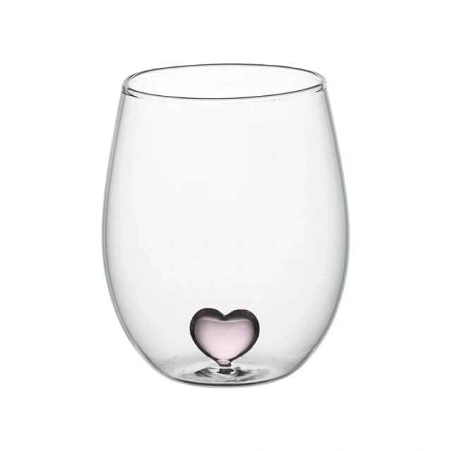 Custom Handmade Color 3D Animal Fruit Christmas Icon Egg Shape Glass Cup 500ml Juice Drink Cup