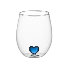 Custom Handmade Color 3D Animal Fruit Christmas Icon Egg Shape Glass Cup 500ml Juice Drink Cup