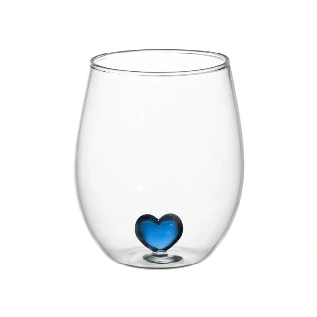 Custom Handmade Color 3D Animal Fruit Christmas Icon Egg Shape Glass Cup 500ml Juice Drink Cup
