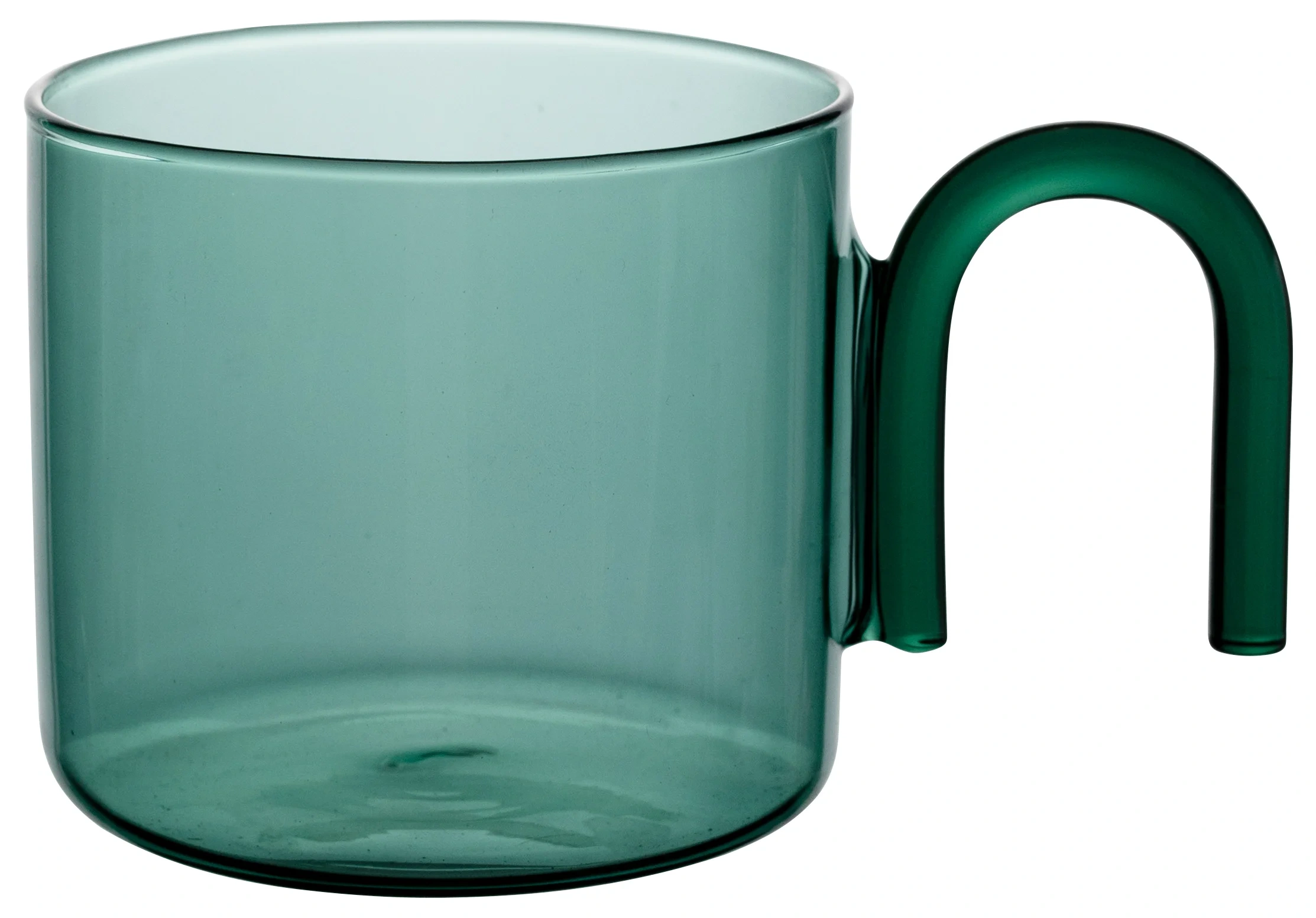 Classic Design 350ML Colored Single Wall High Borosilicate Glass Cup With Handle Drink Coffee Milk Cup