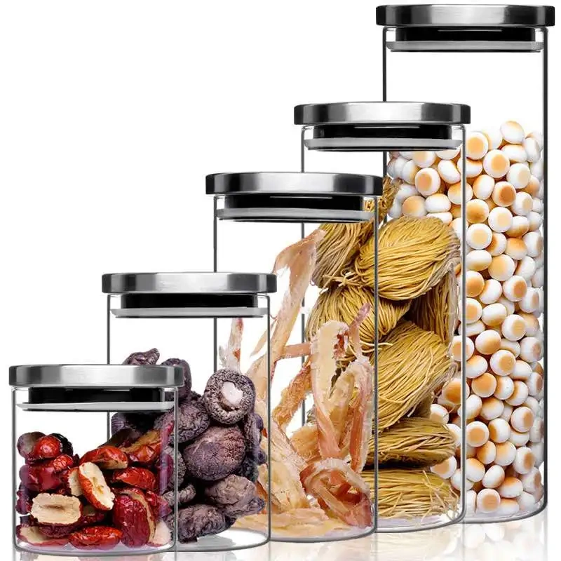 Manufacturer Heat Resistant 8oz Airtight High Borolicicate Glass Jar With Metal Steel Lid