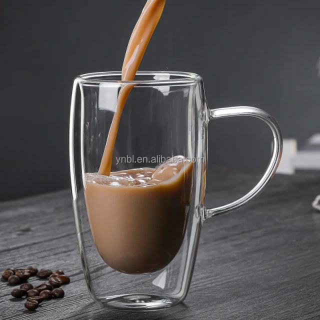 Hot Sales Coffee Mug Glass High Borosilicate Double Wall Glasses Mug Glass Cup Coffee Glasses
