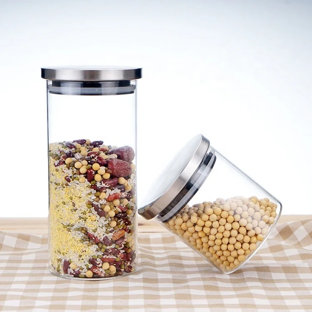 Manufacturer Heat Resistant 8oz Airtight High Borolicicate Glass Jar With Metal Steel Lid