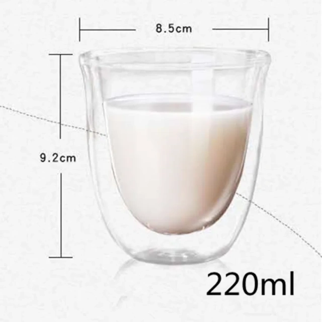 Wholesale Heat Resistant Glass Coffee Mugs Double Wall clear Glass Mug Without Handle Made by High Borosilicate Glass