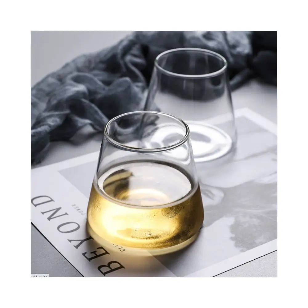 Wholesale 500ML 450ML Hight Borosilicate  Straight Milk Coffee Juice Glass Cup Transparent