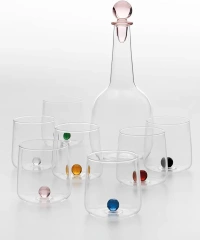 Wholesale Customized Transparent High Borosilicate Single Wall Glass Cup with Round Ball for Coffee Drink Milk Water