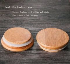 Hot Sale Fancy Hand Blown Trapezoid Borosilicate Glass Storage Jars With Bamboo Wooden Lid